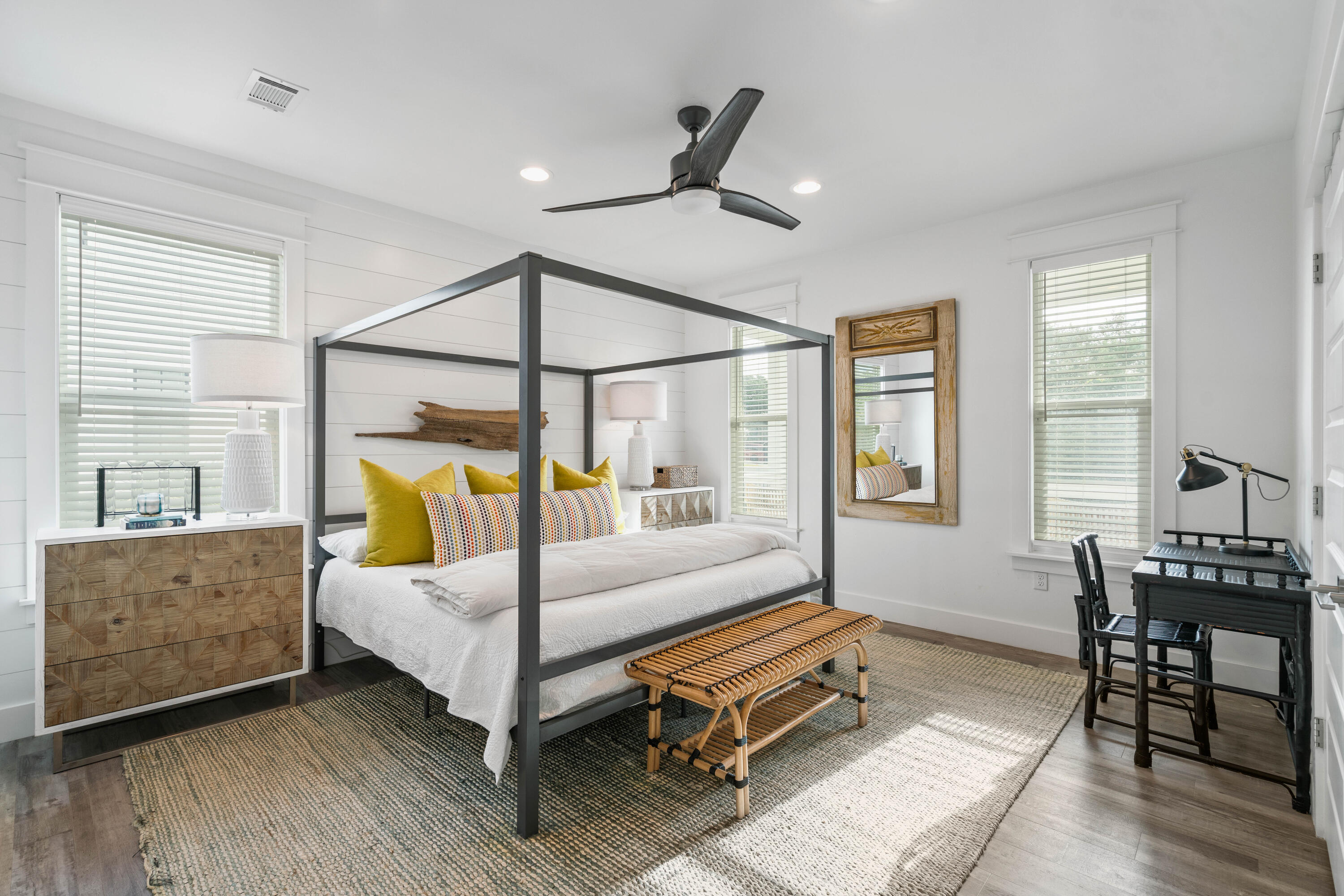 21 Seabreeze Blvd Inlet Beach Inlet Beach, FL 32461 - Photo 21 of 54 a bedroom with a bed and wooden floor