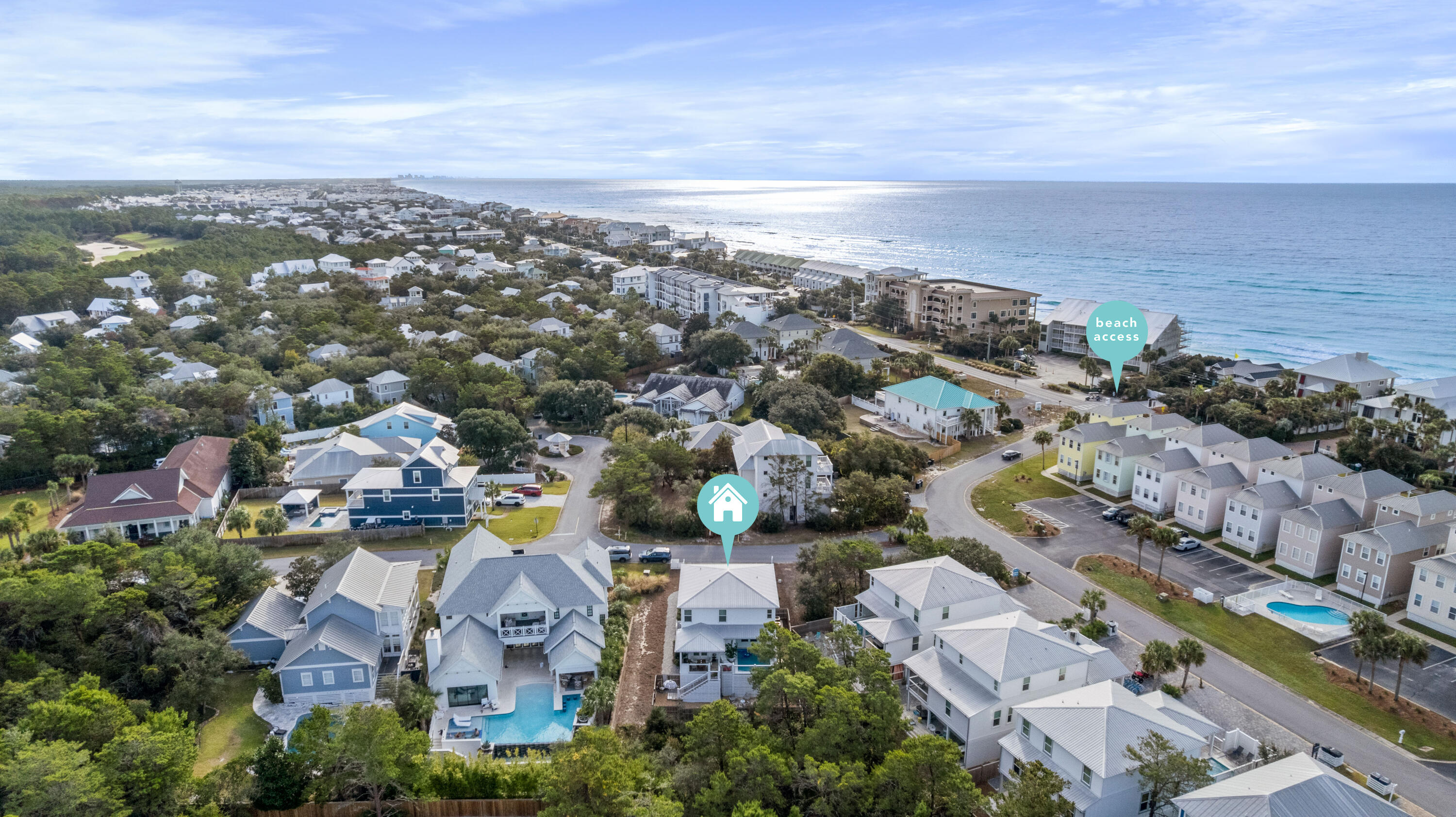 21 Seabreeze Blvd Inlet Beach Inlet Beach, FL 32461 - Photo 51 of 54 an aerial view of a city with lots of residential buildings