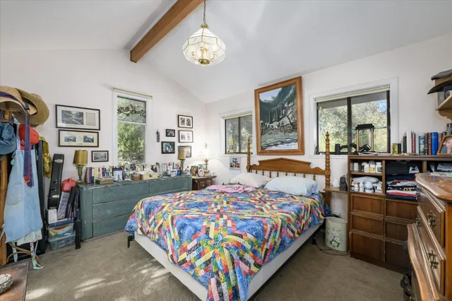a view of living room with furniture and a potted plant