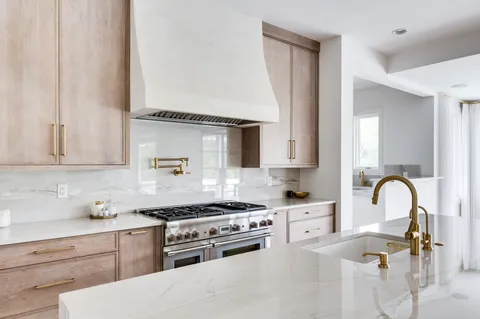 a close view of kitchen sink