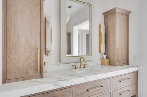 a view of hall way with furniture