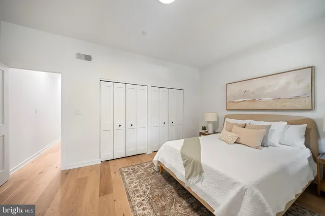 a view of a building with a garden