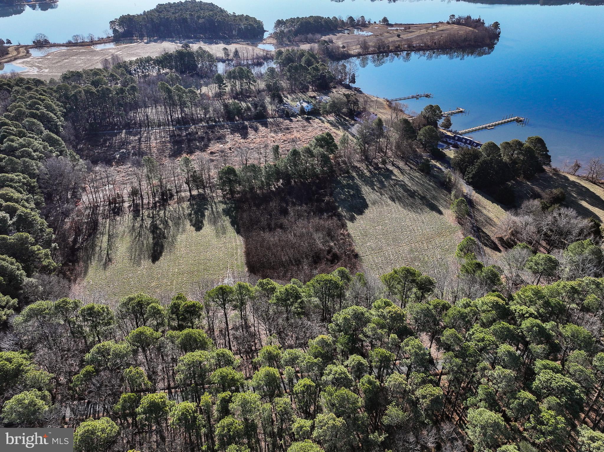 Cooper Point Road Bozman, MD 21612 - Photo 20 of 29 a view of a lake in middle of forest