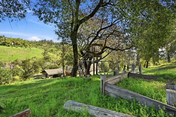 a view of an outdoor space with a lake view