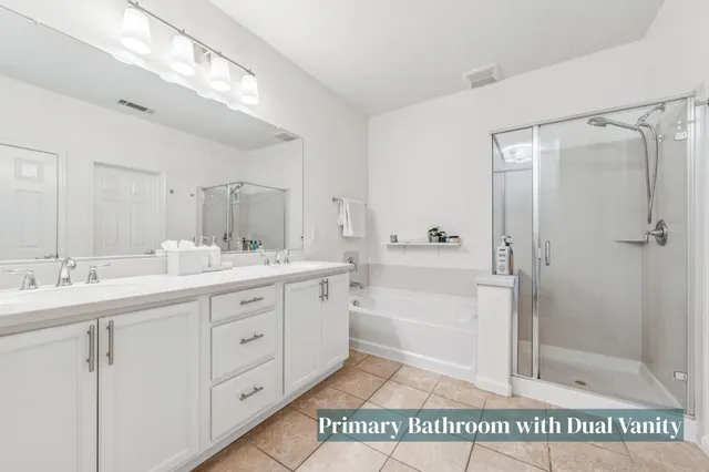 a view of a swimming pool with an outdoor seating