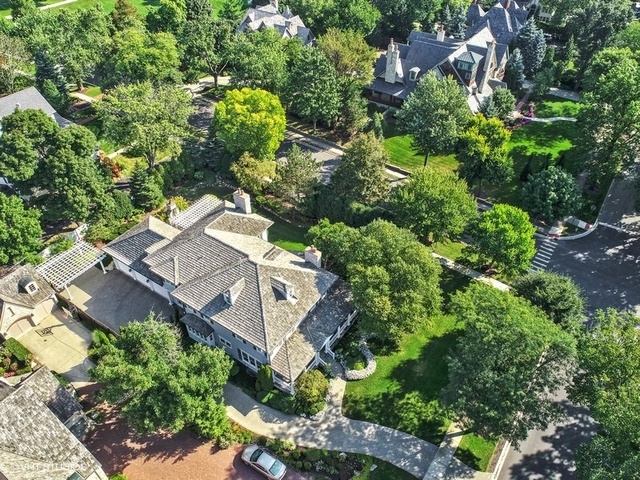 607 West Maple Street Hinsdale, IL 60521 - Photo 57 of 59 an aerial view of a house with garden space and street view