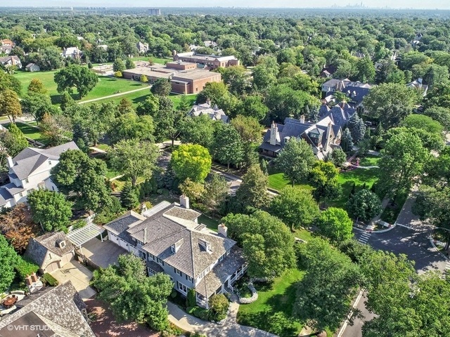 607 West Maple Street Hinsdale, IL 60521 - Photo 58 of 59 an aerial view of residential house with outdoor space and trees all around