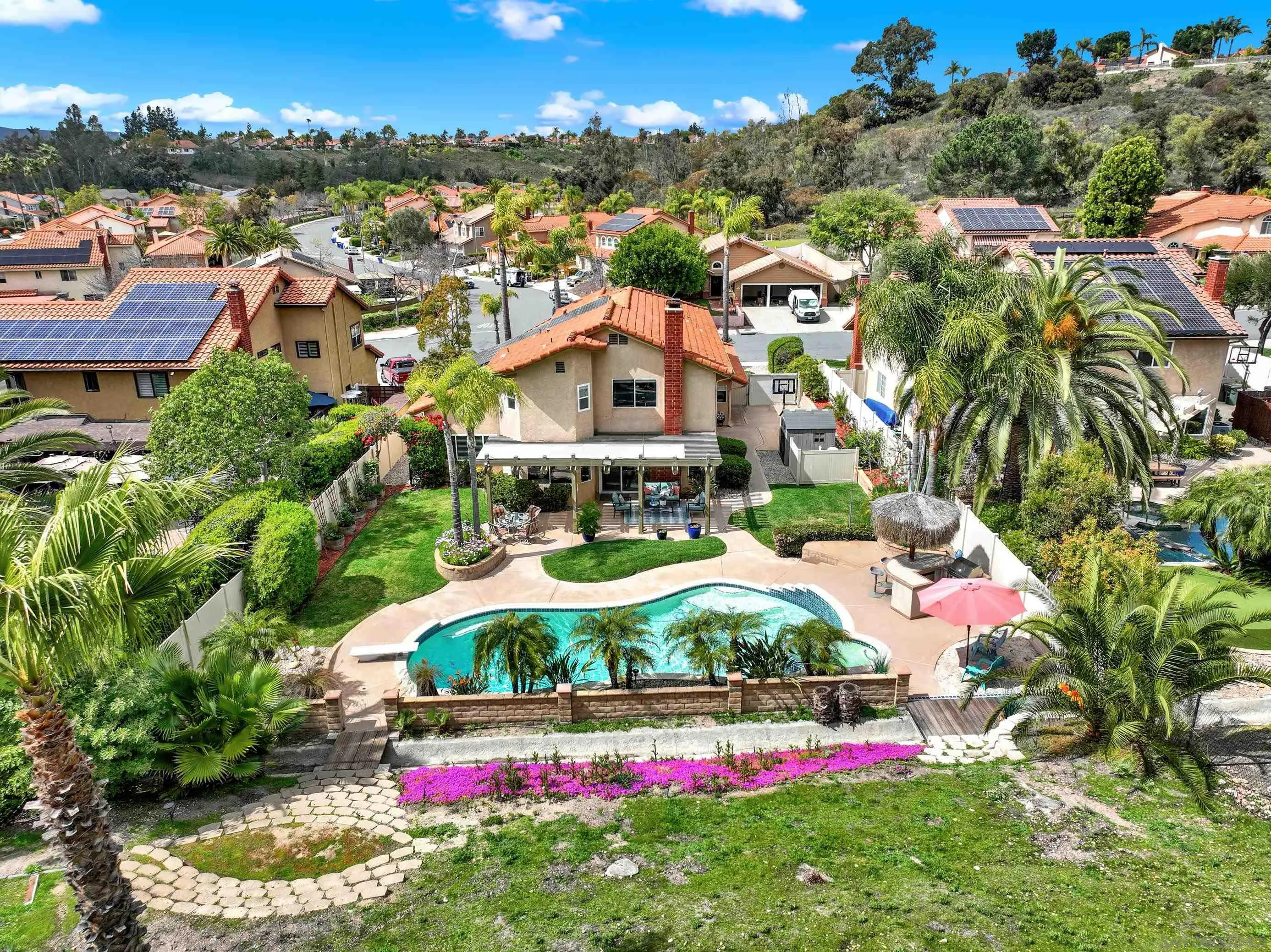 13901 Carriage Road Poway, CA 92064 - Photo 31 of 37 a view of yard and swimming pool