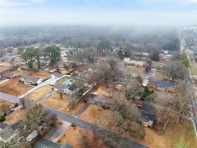 an aerial view of a city