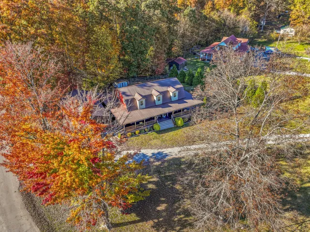a view of a yard with an outdoor space