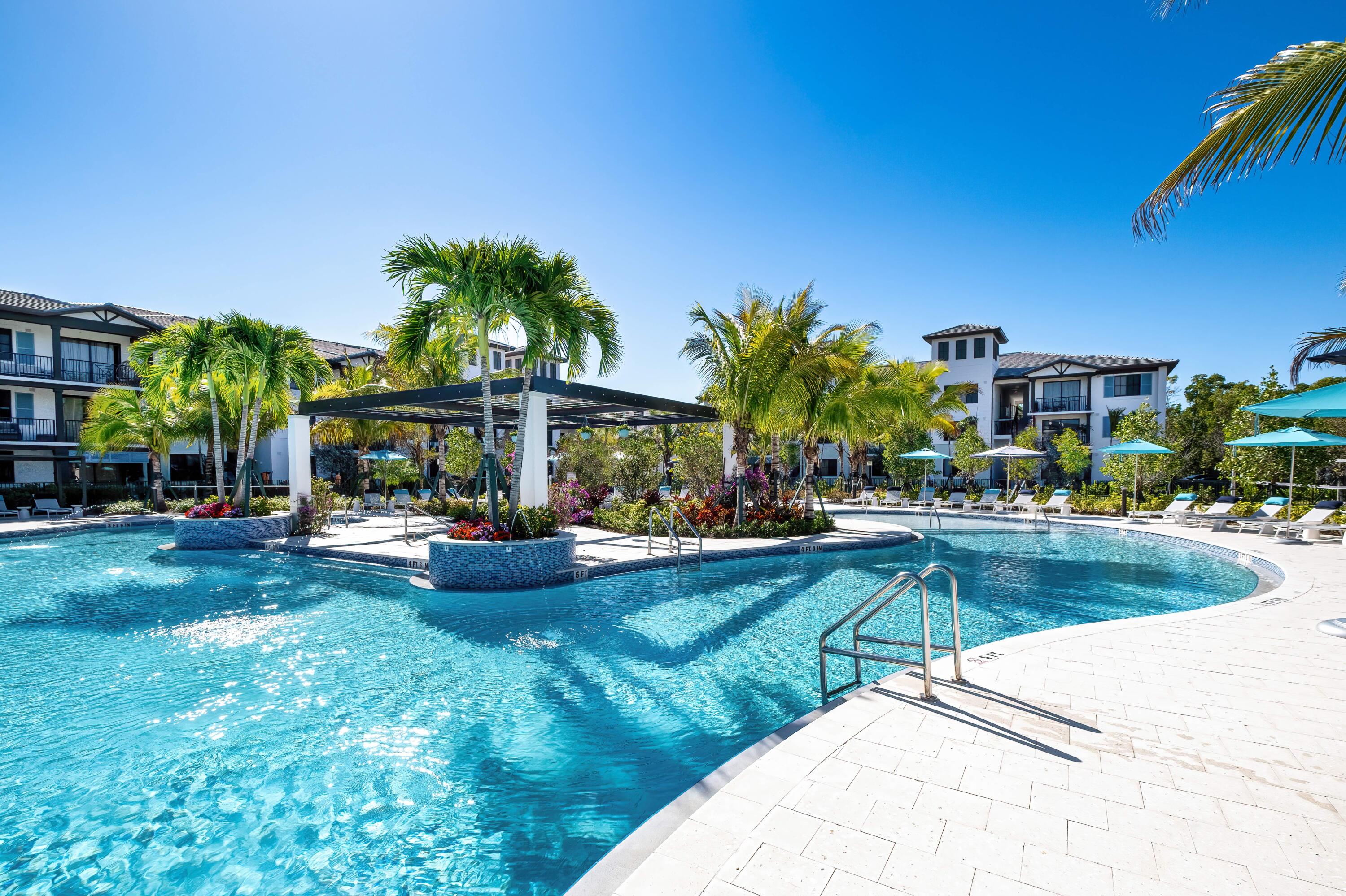 2000 Stirling Road, Unit 14103 Hollywood, FL 33020 - Photo 8 of 35 a view of a swimming pool and lounge chair