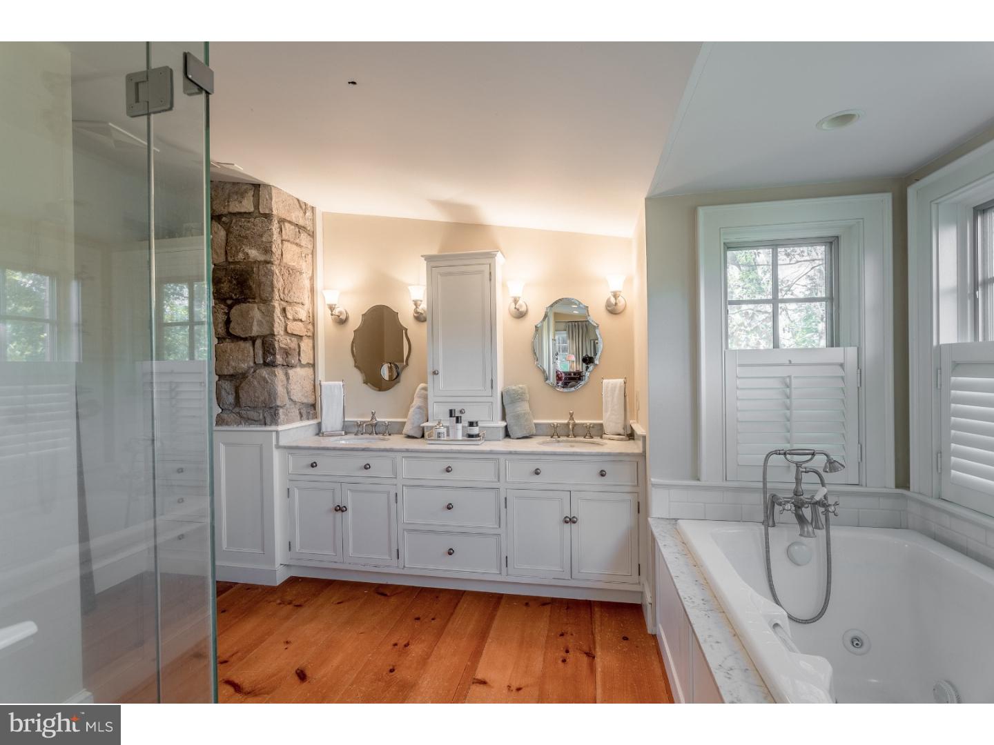 7174 Centerbridge Road New Hope, PA 18938 - Photo 18 of 24 a bathroom with a tub a sink and mirror
