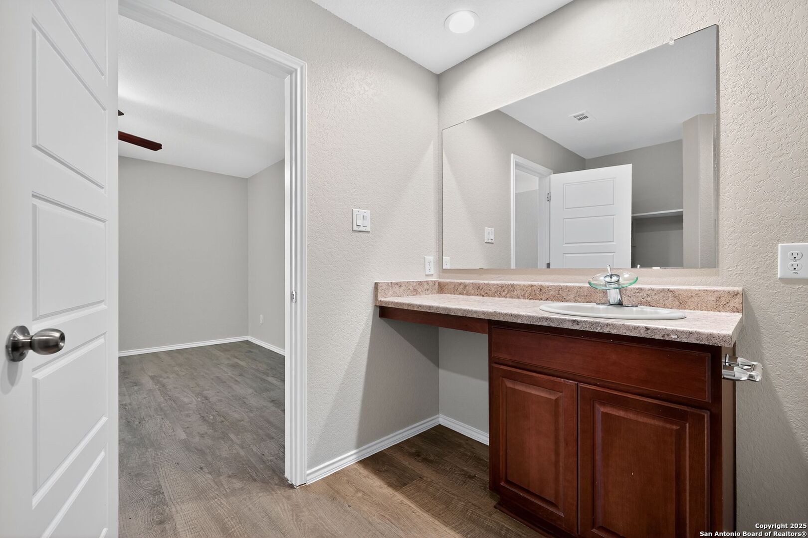 3921 Asher Alley St. Hedwig, TX 78152 - Photo 28 of 30 a bathroom with a sink and a mirror