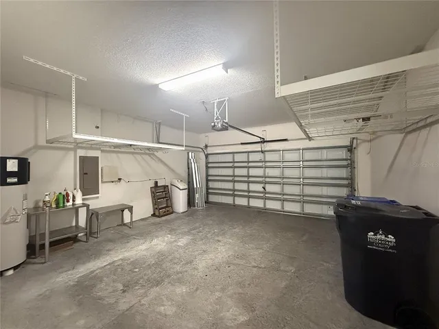 a view of a garage