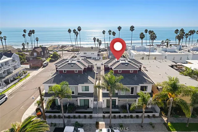 an aerial view of multiple house