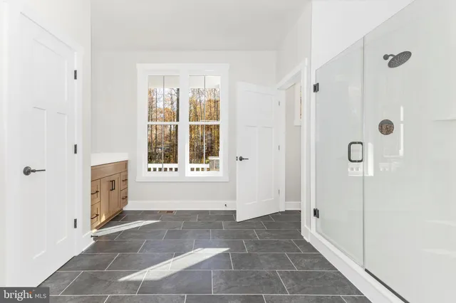 a bathroom with a sink a toilet and a shower