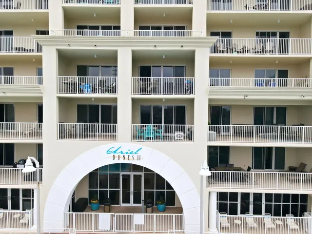 a view of a building with a lot of windows