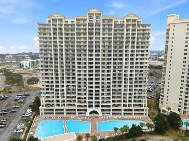 a view of a city with tall buildings