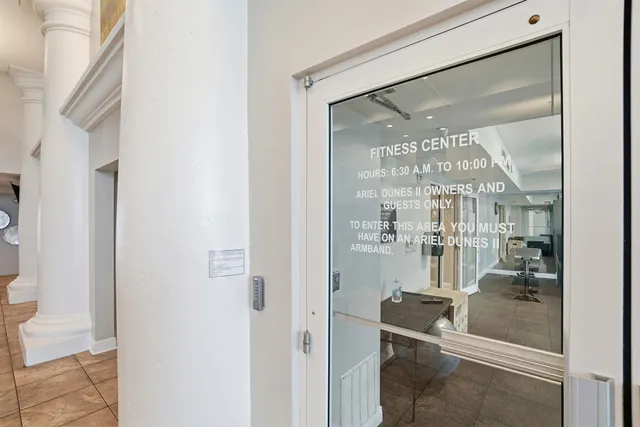 a view of a large building with a city view