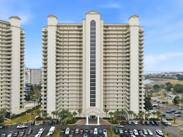 a view of a city with tall buildings