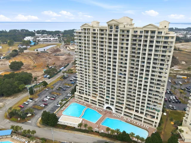 a front view of a building with street