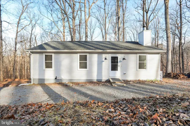 a view of a lake with houses in the back