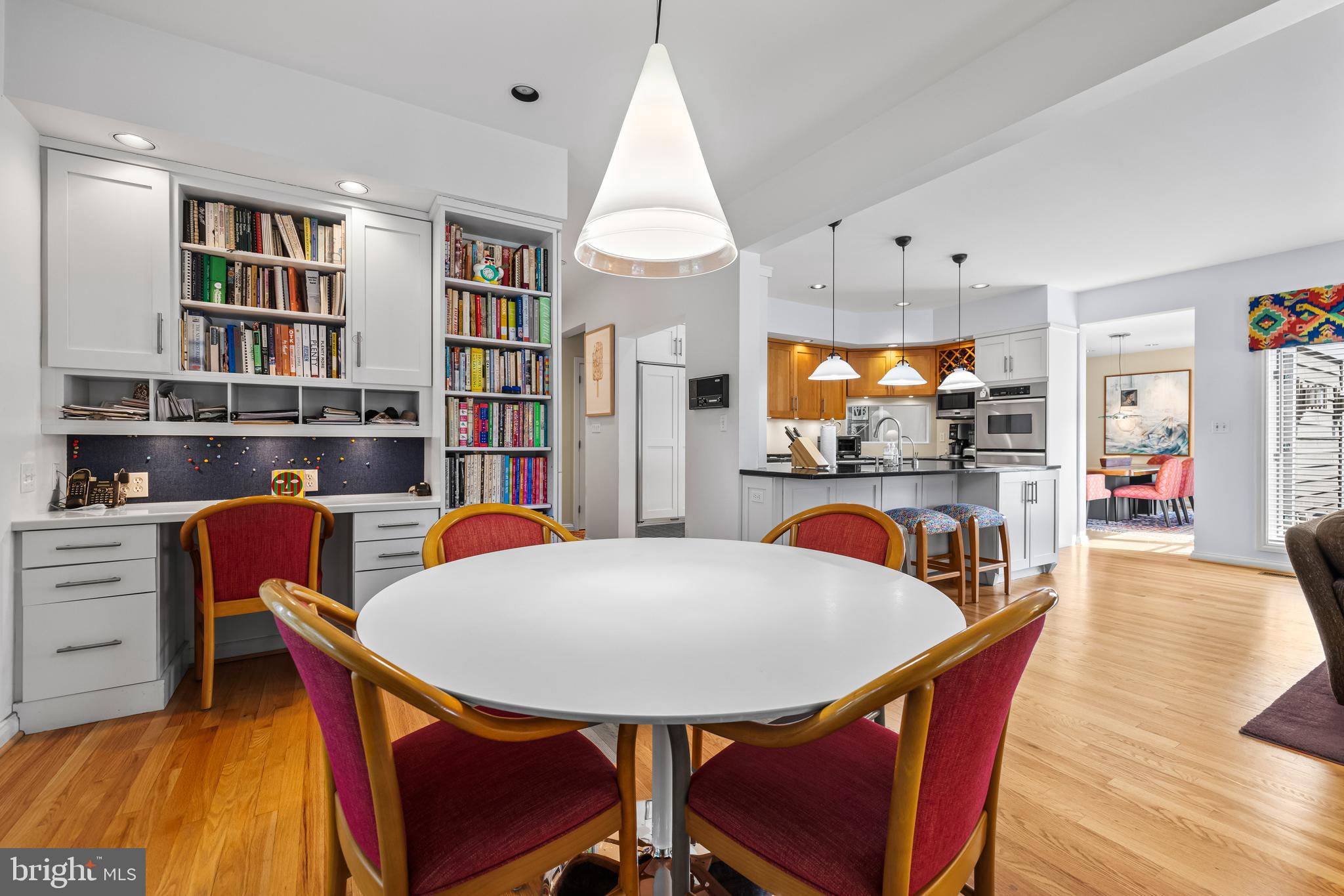 1917 Old Court Road Baltimore, MD 21204 - Photo 22 of 60 Breakfast Room with desk area and shelving