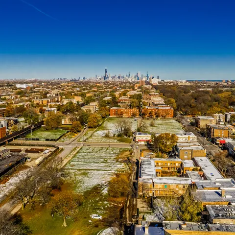 an aerial view of multiple house