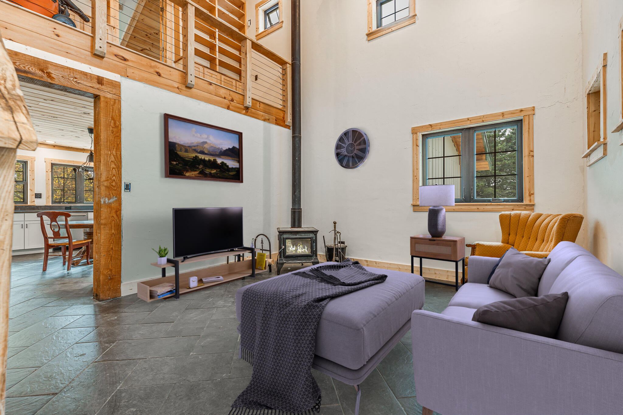 Virtual staged living room