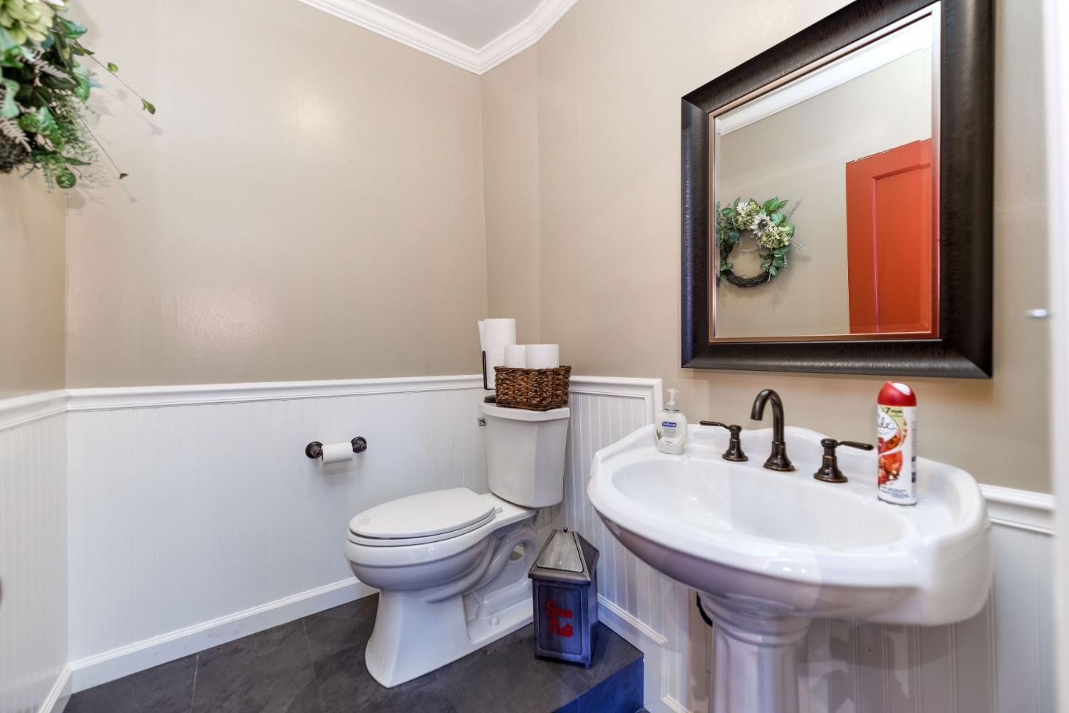 21335 Consolation Street Volcano, CA 95689 - Photo 12 of 41 a bathroom with a toilet a sink and mirror