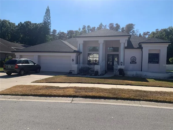 a front view of a house
