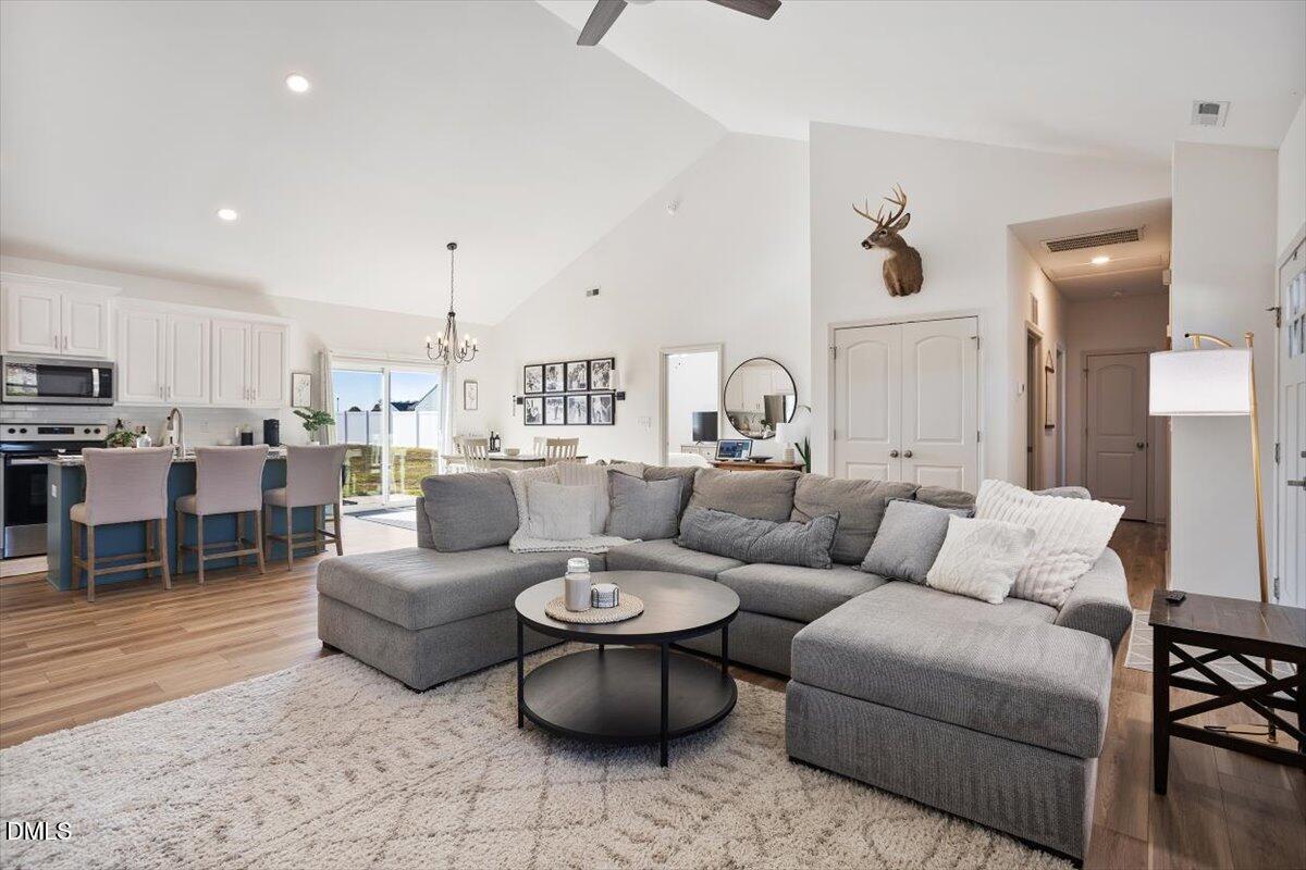 4045 Needham Road Bailey, NC 27807 - Photo 6 of 32 a living room with furniture and view of kitchen