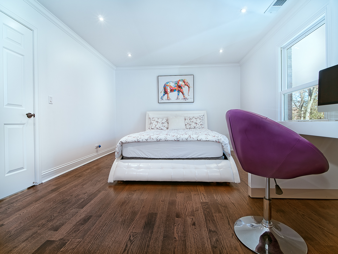 700 Timber Trail Riverwoods, IL 60015 - Photo 34 of 55 a bedroom with a bed and a flat screen tv