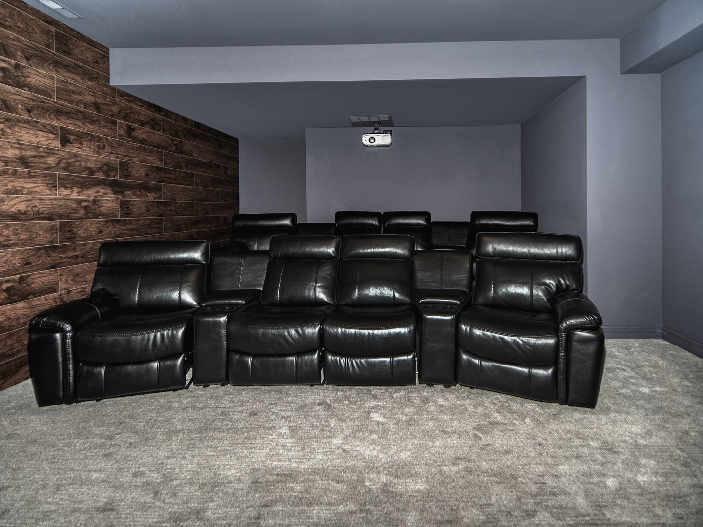700 Timber Trail Riverwoods, IL 60015 - Photo 46 of 55 a black leather couch in living room with fireplace