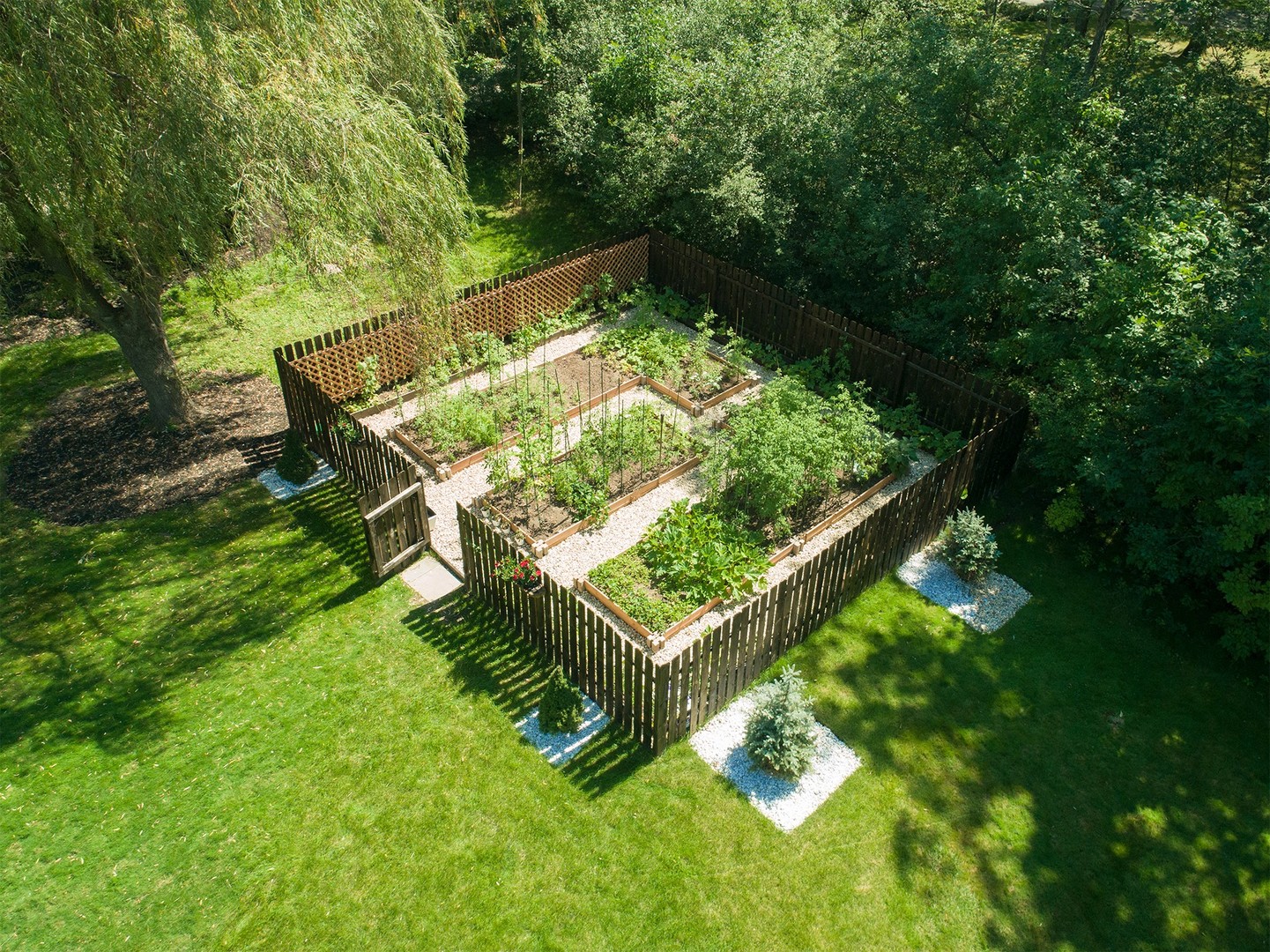 700 Timber Trail Riverwoods, IL 60015 - Photo 50 of 55 a wooden bench sitting in the middle of a forest
