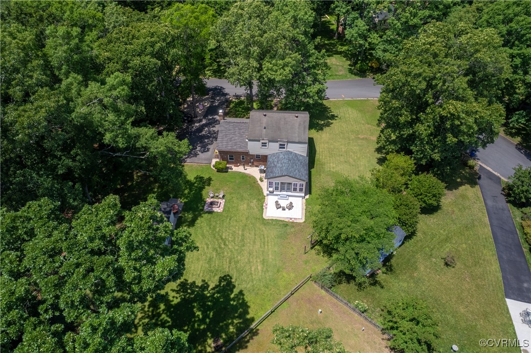 11911 Kilrenny Road Midlothian, VA 23113 - Photo 34 of 39 an aerial view of a house with a yard basket ball court and outdoor seating