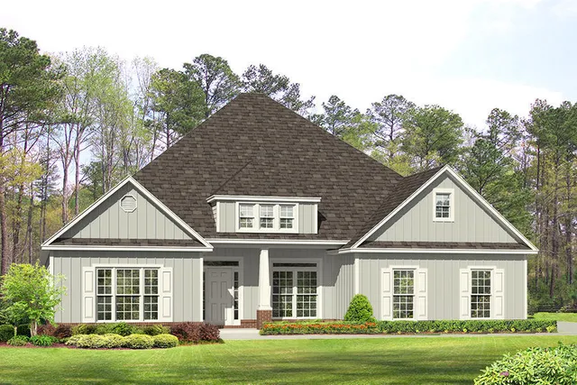 front view of a house and a yard