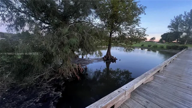 a view of lake from a house