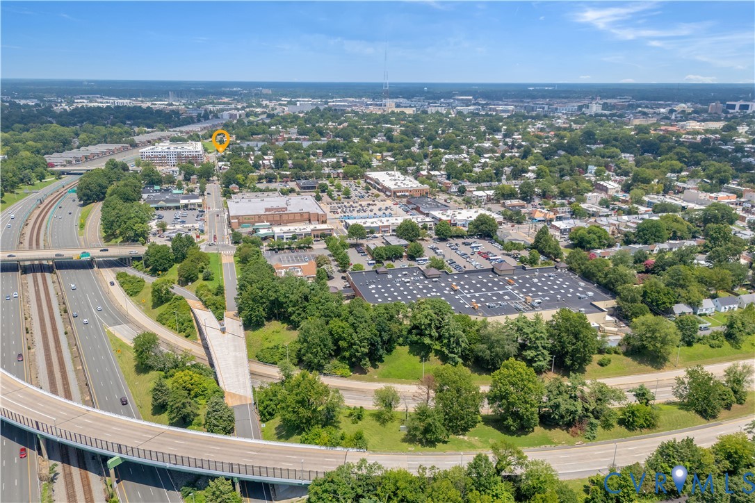 3535 Hanover Avenue, Unit B Richmond, VA 23221 - Photo 12 of 13 an aerial view of residential houses with outdoor space and trees