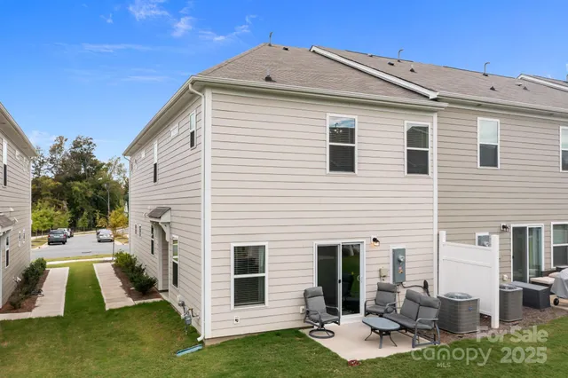 a view of backyard of house