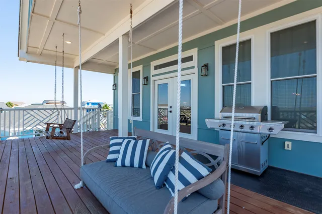 a view of balcony with seating space