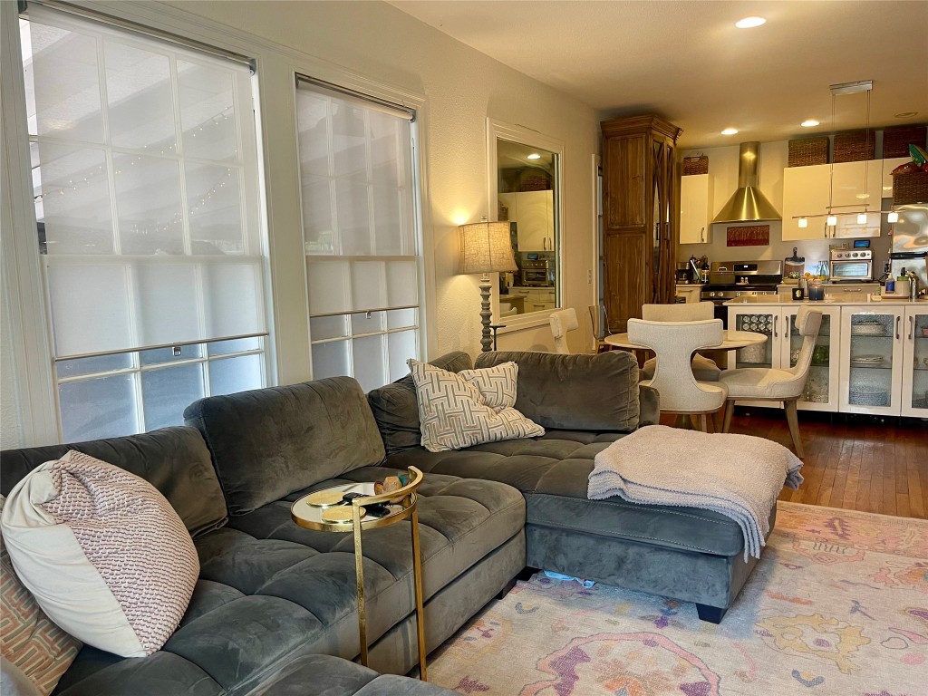 406 East Monroe Street, Unit A Austin, TX 78704 - Photo 10 of 35 a living room with furniture and a large window