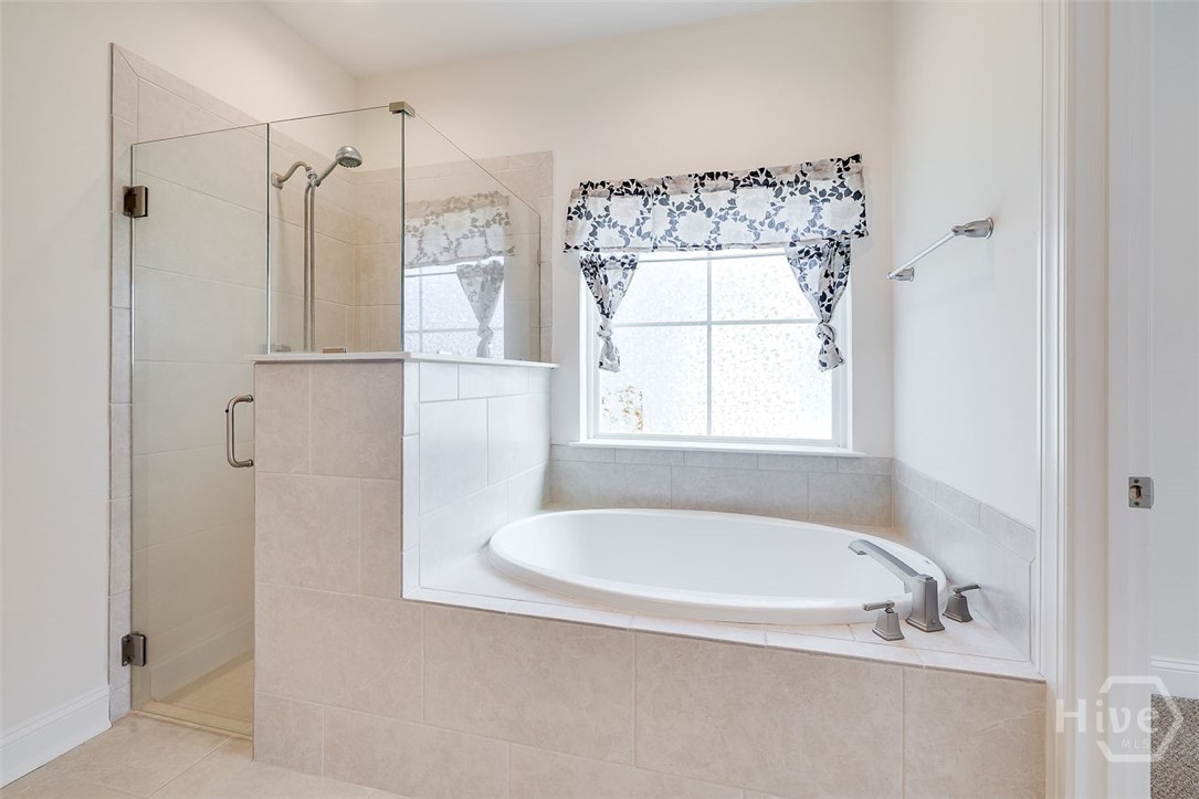 107 Merribee Lane Pooler, GA 31322 - Photo 30 of 46 large soaking tub, and separate, tile shower