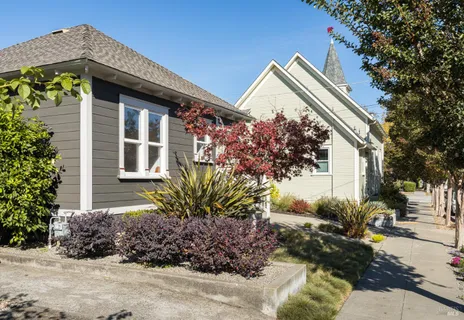 a front view of a house