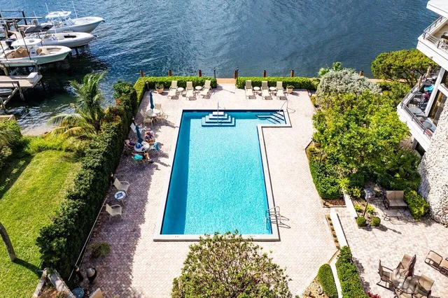 a view of a balcony with an ocean