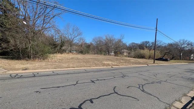 a view of a yard with a tree