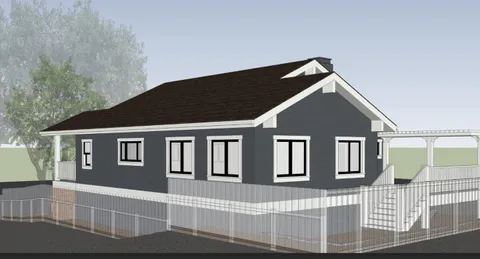 a front view of a house