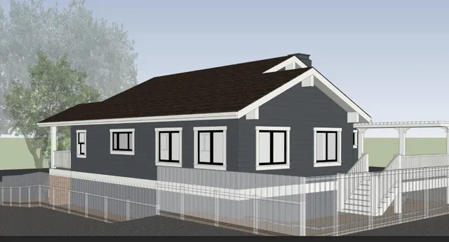 a front view of a house