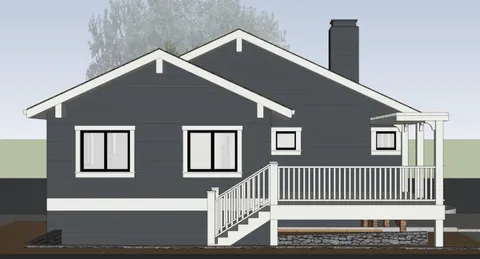 a view of a house with a deck