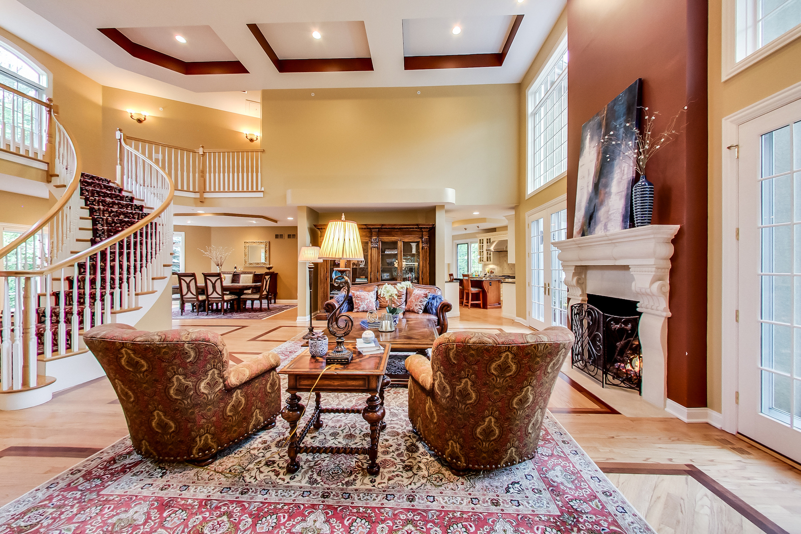 4289 Hilltop Road Long Grove, IL 60047 - Photo 4 of 42 a living room with fireplace furniture and a fireplace